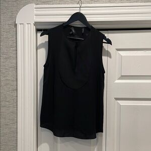 Theory 100% Silk Keyhole Button Blouse